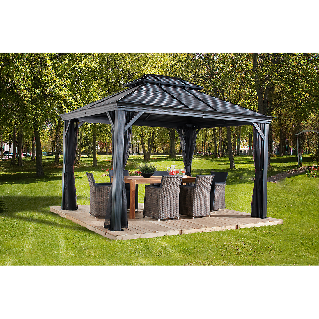 Mykonos II Double Roof Hardtop Gazebo