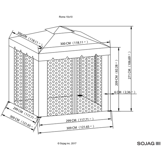 Roma Soft Top Gazebo