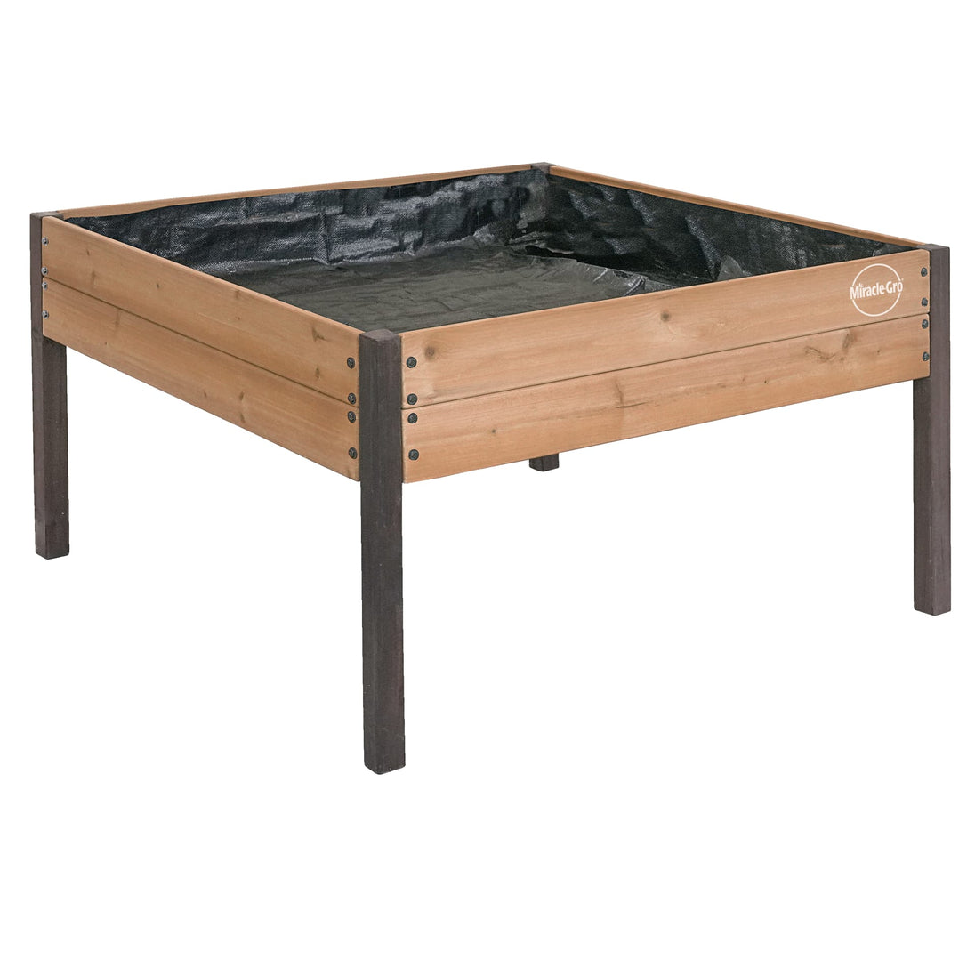 Miracle-Gro Wood 4 x 4 x 2.3 ft. Raised Garden Planter