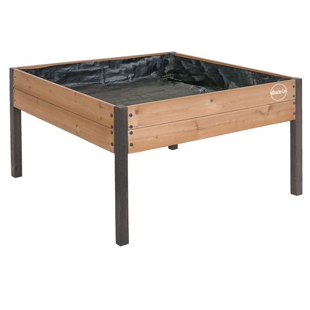 Miracle-Gro Wood 4 x 4 x 2.3 ft. Raised Garden Planter