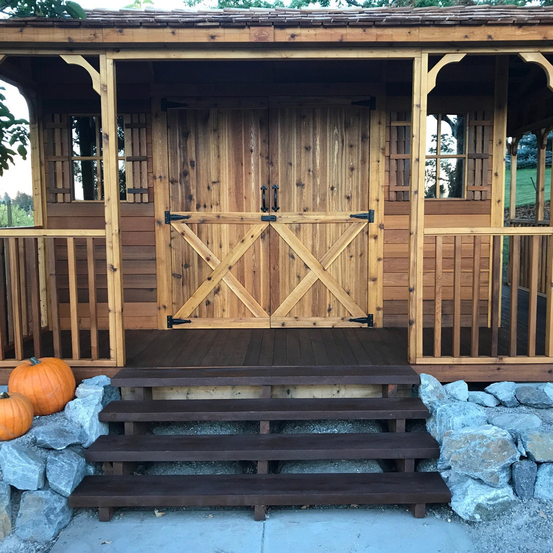 Modern Farmhouse Shed Kits with Porch