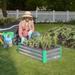 Miracle-Gro 2 x 4 x 1 ft Galvanized/Green Raised Garden Bed