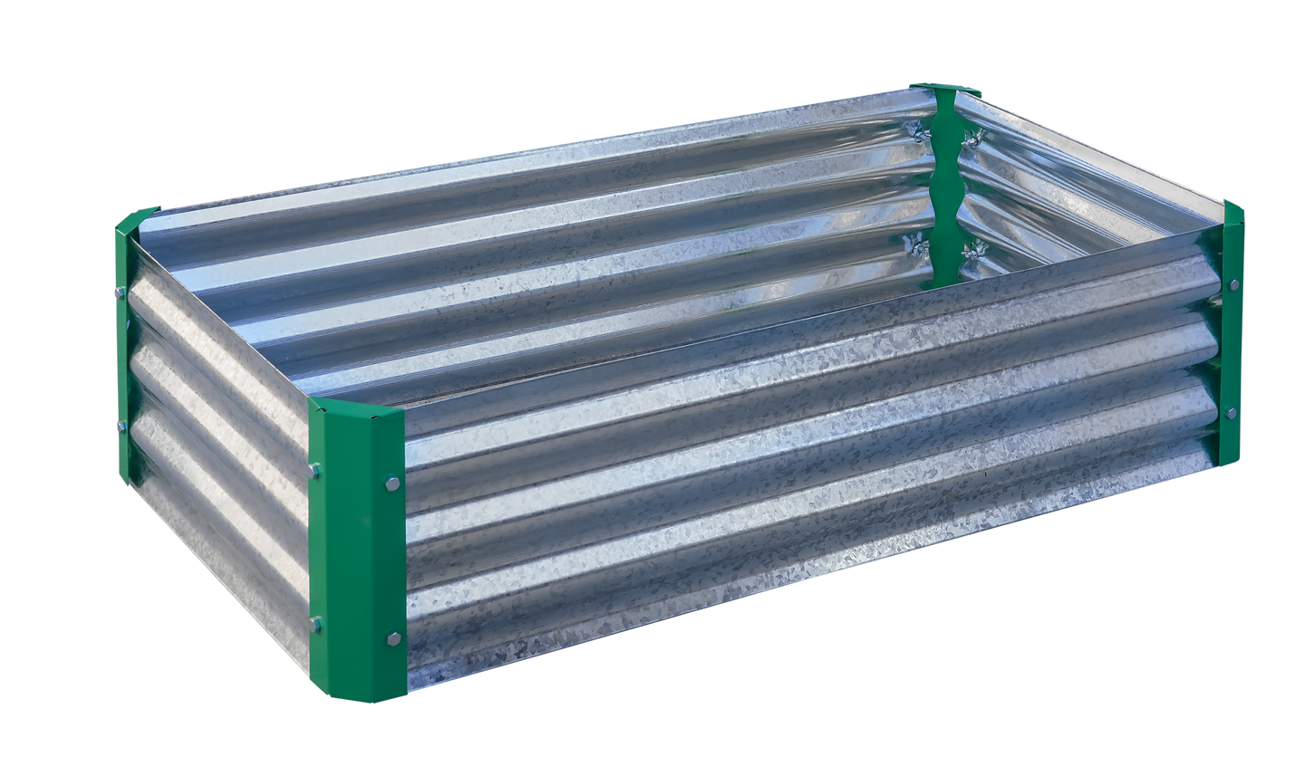 Miracle-Gro 2 x 4 x 1 ft Galvanized/Green Raised Garden Bed