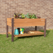 Miracle-Gro Wood 2 x 4 x 2.3 ft Raised Garden Planter with Shelf