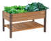 Miracle-Gro Wood 2 x 4 x 2.3 ft Raised Garden Planter with Shelf