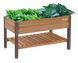 Miracle-Gro Wood 2 x 4 x 2.3 ft Raised Garden Planter with Shelf