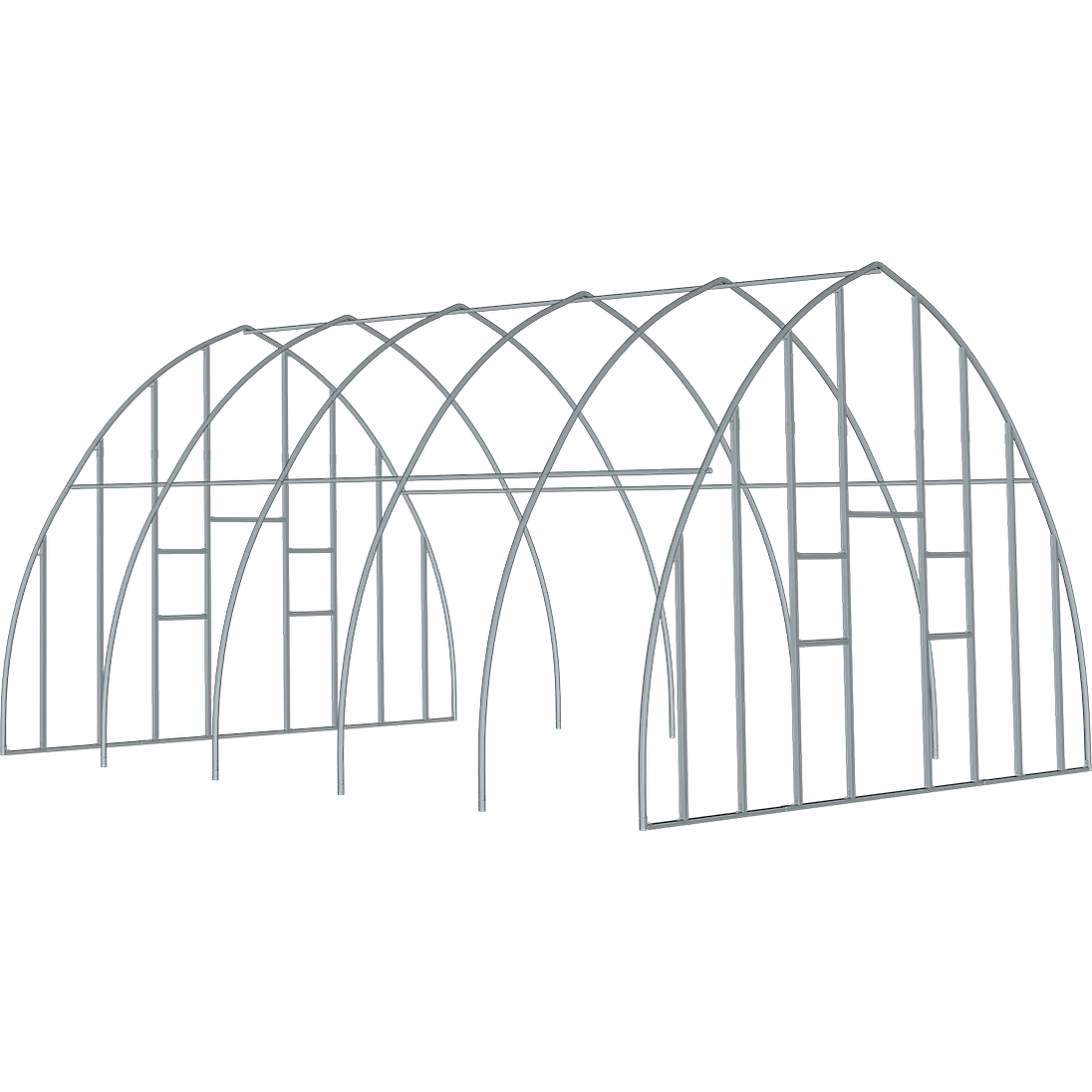 High Tunnel Greenhouse, Frame and End Panel Frame