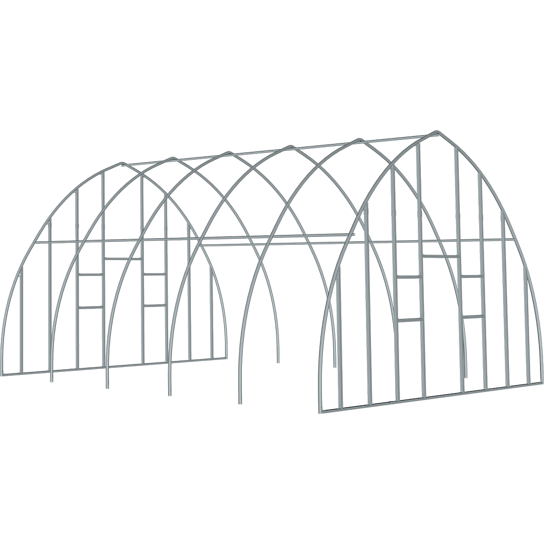High Tunnel Greenhouse, Frame and End Panel Frame