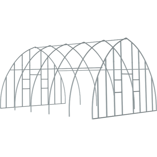 High Tunnel Greenhouse, Frame and End Panel Frame