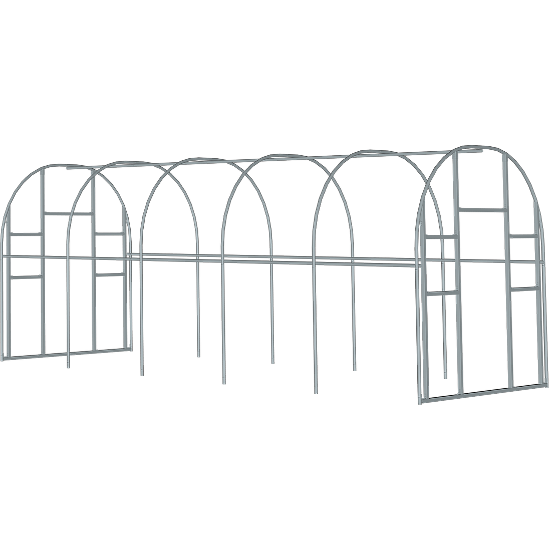 High Tunnel Greenhouse, Frame and End Panel Frame