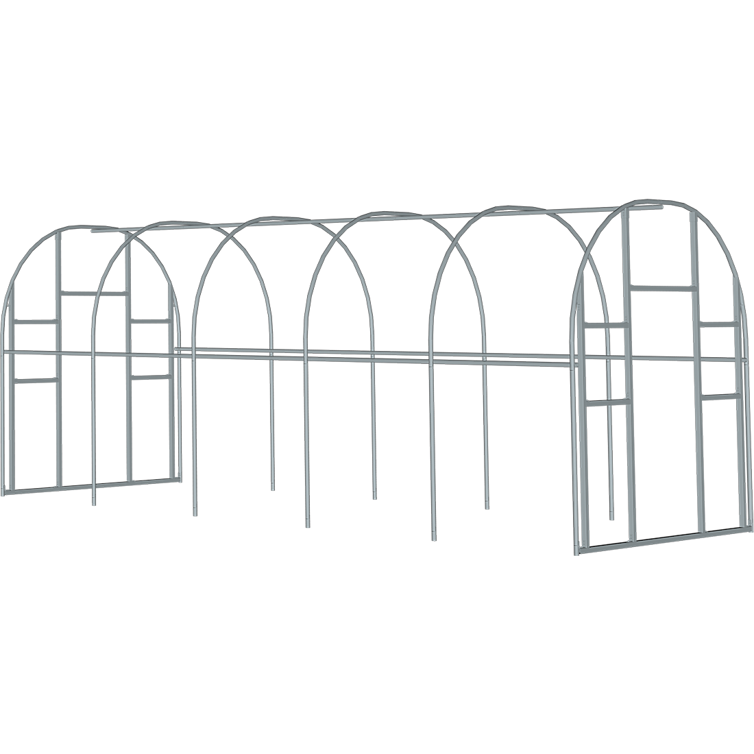High Tunnel Greenhouse, Frame and End Panel Frame