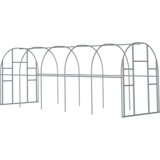 High Tunnel Greenhouse, Frame and End Panel Frame