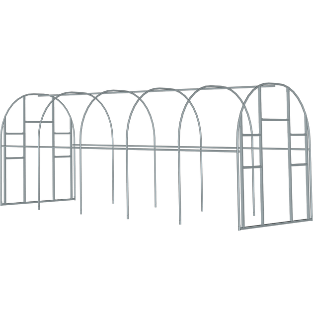 High Tunnel Greenhouse, Frame and End Panel Frame